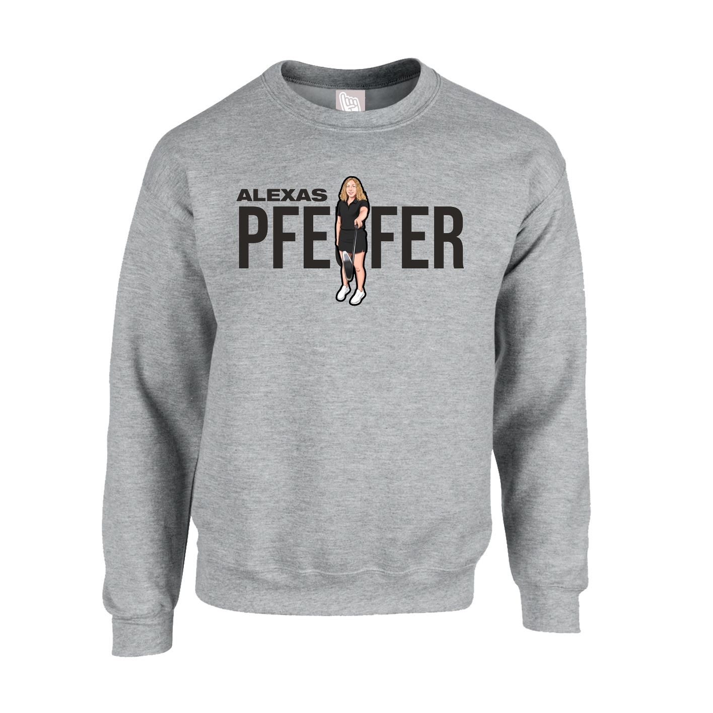 Fleece Crew — Player Name in Grey