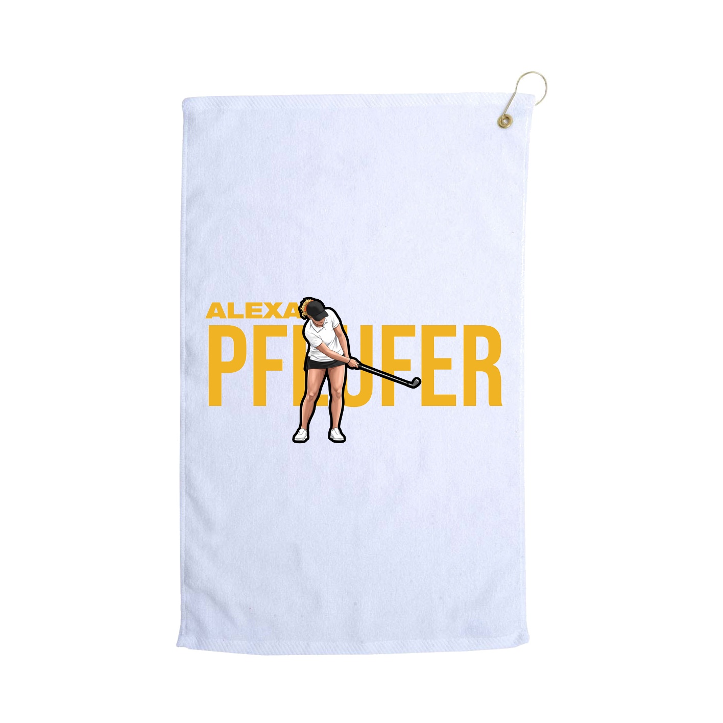 Golf Towel — Player Name in White