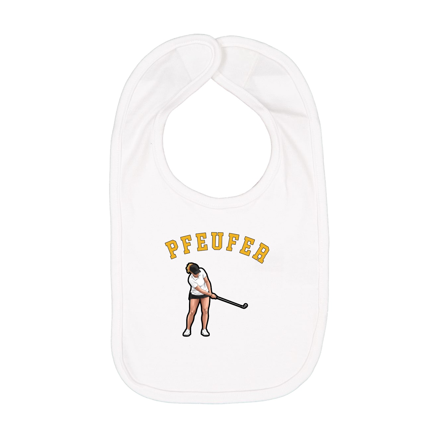 Infant Bib — Shirsey Arch in White