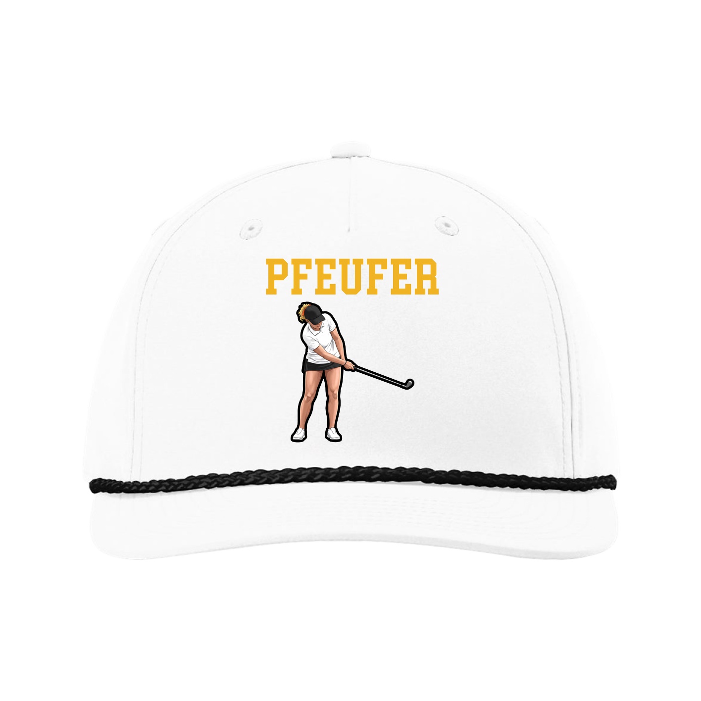 Five-Panel Classic Rope Cap — Shirsey in White