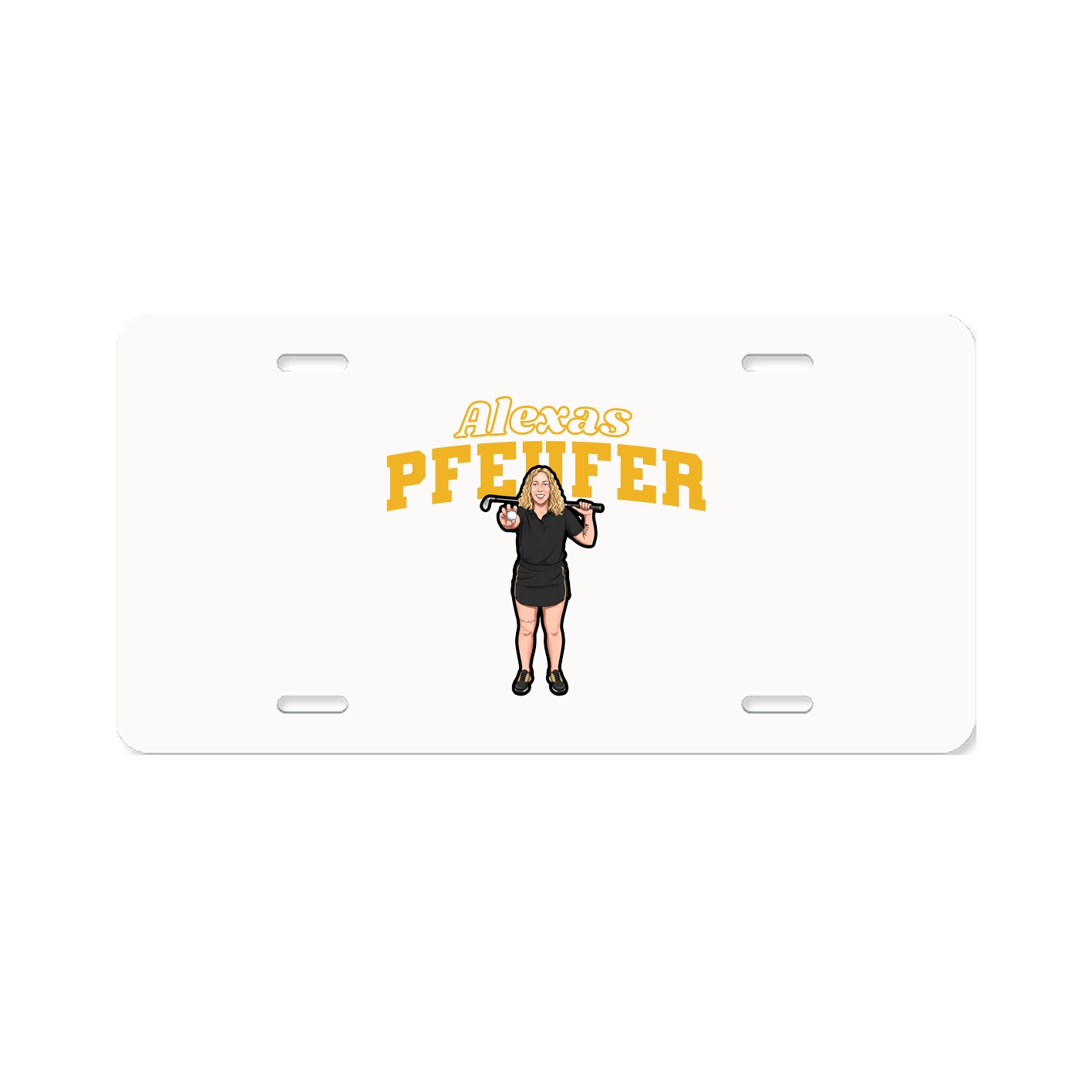 License Plate — Name Arch in Classic