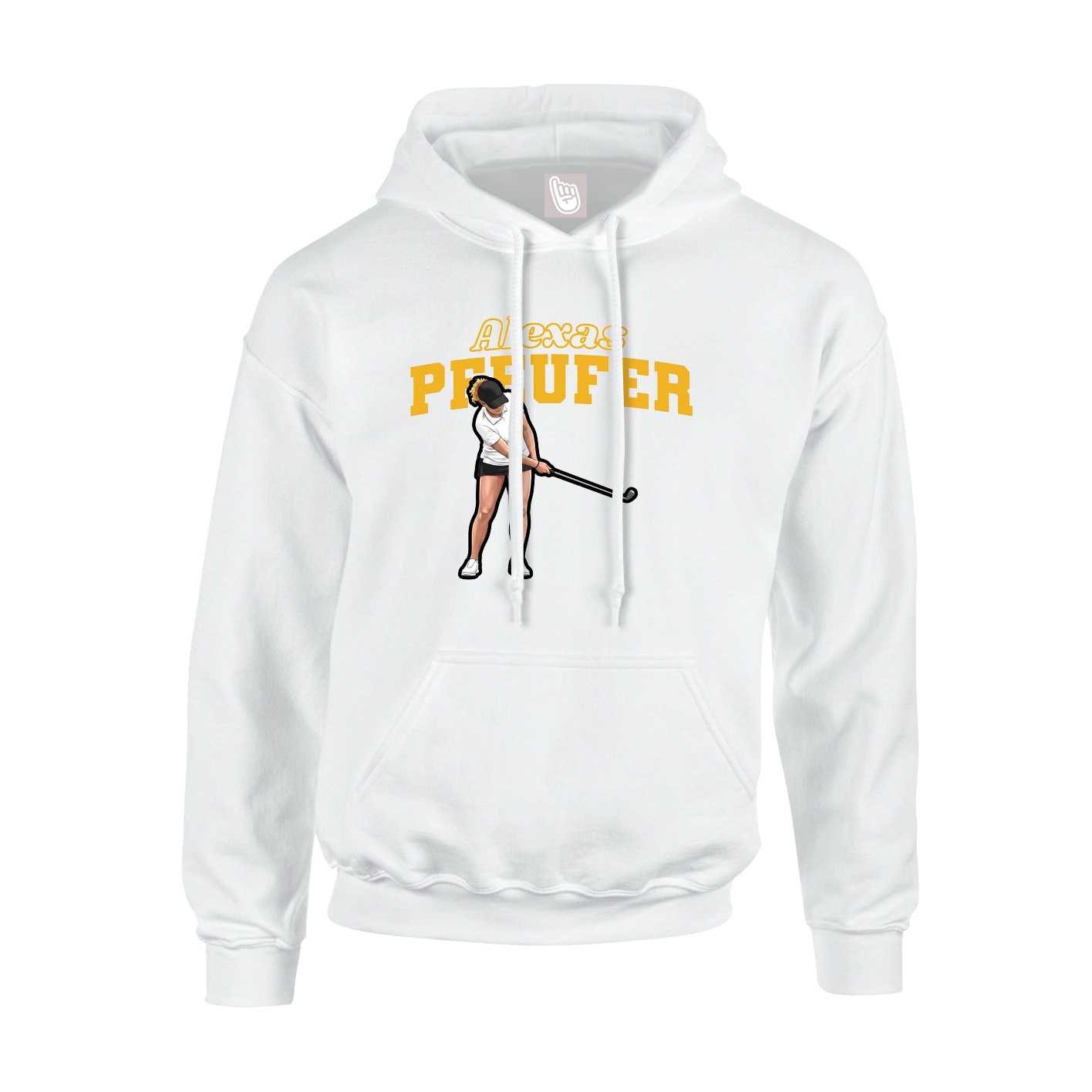 Hoodie — Name Arch in White