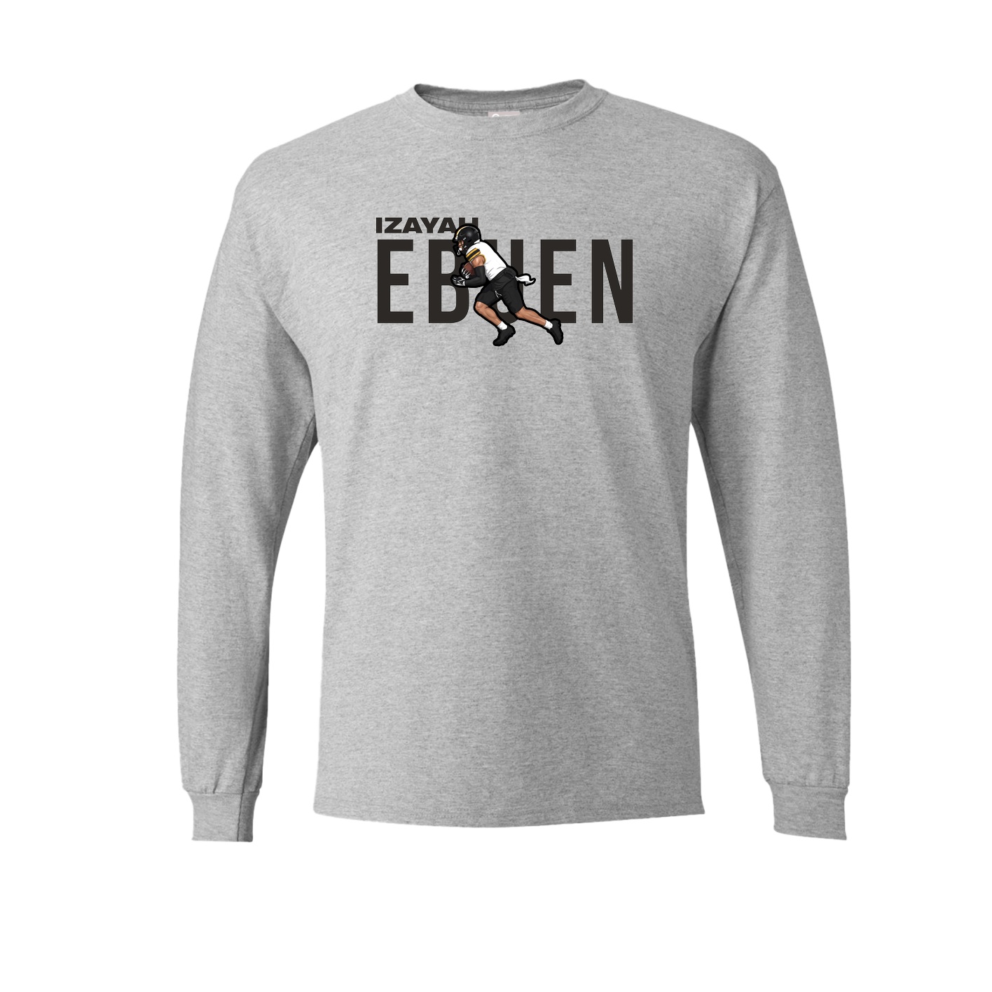 Long Sleeve Tee — Player Name in Grey