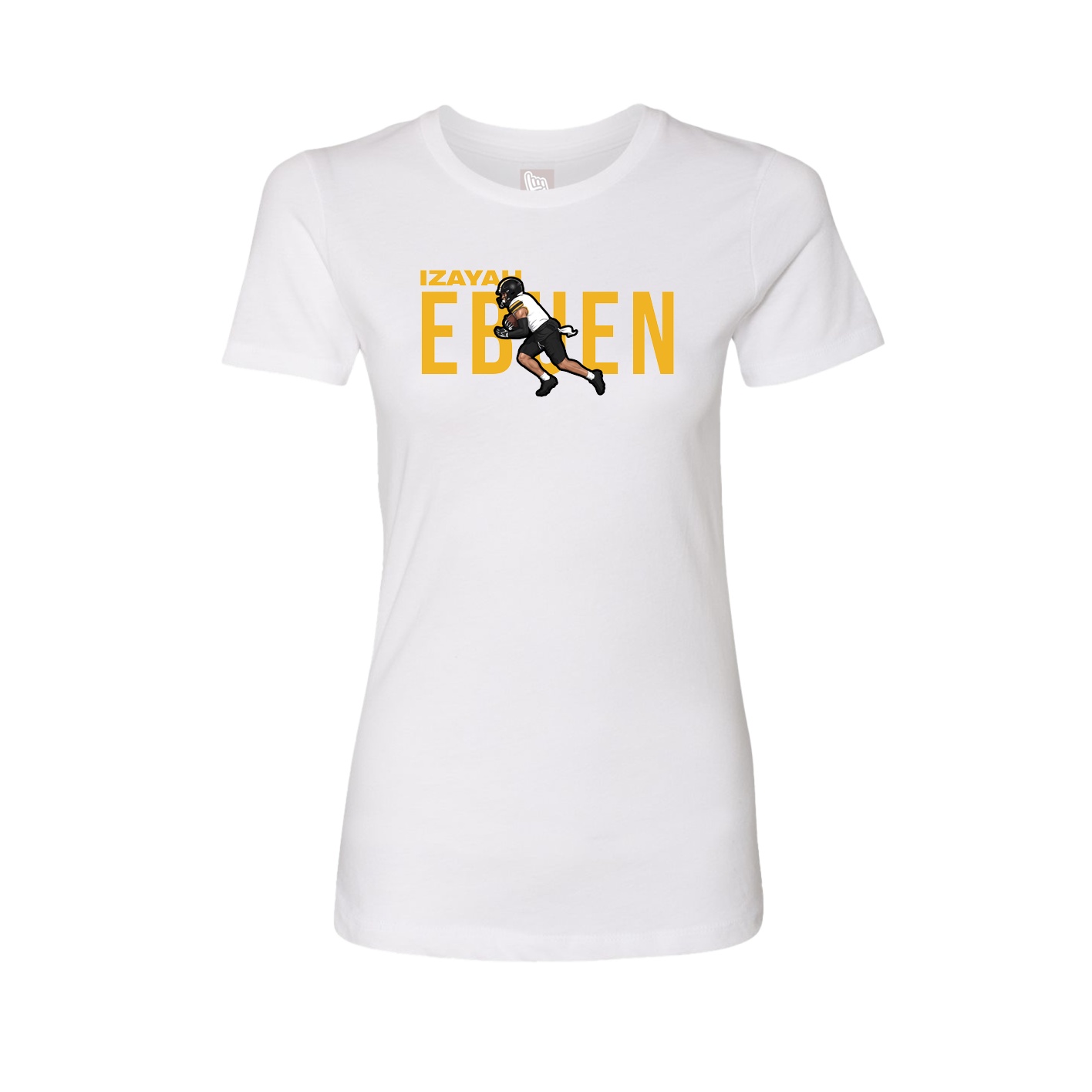 Fitted Women's Tee — Player Name in White
