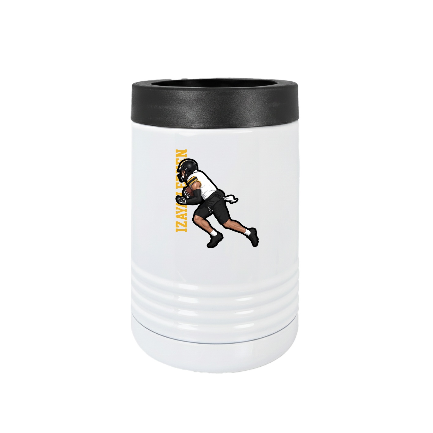 Beverage Holder — Name Vertical in White