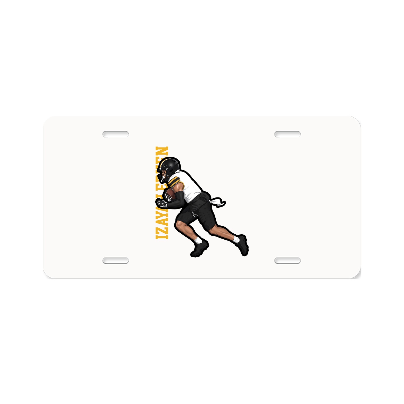 License Plate — Name Vertical in Classic