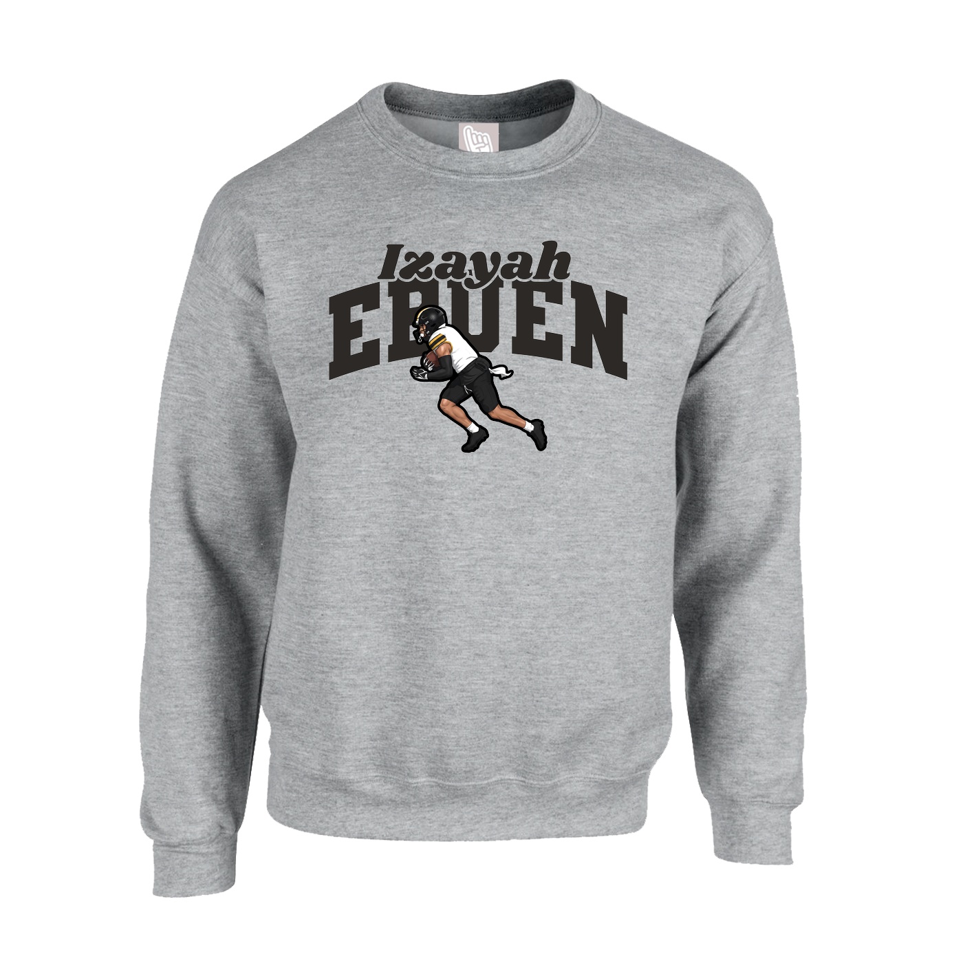 Fleece Crew — Signature Arch in Grey