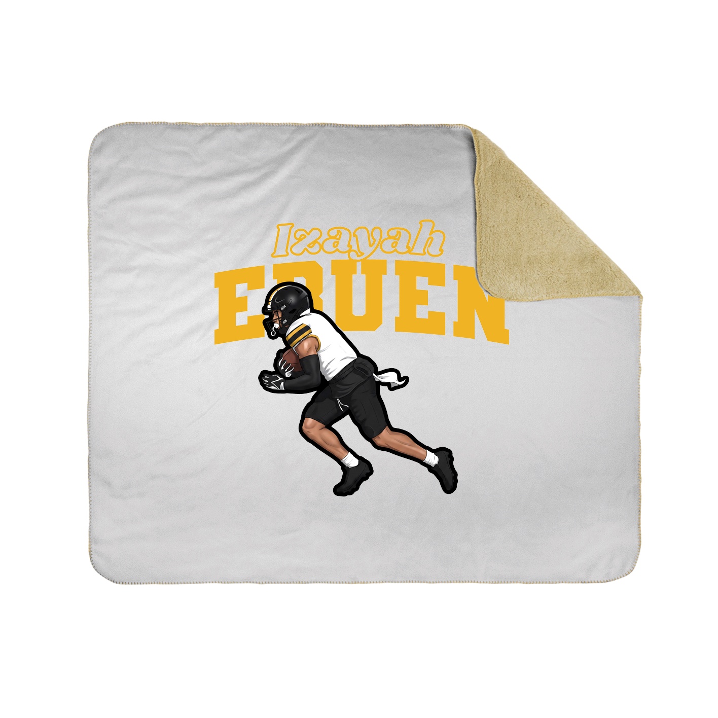 Throw Blanket — Name Arch in White
