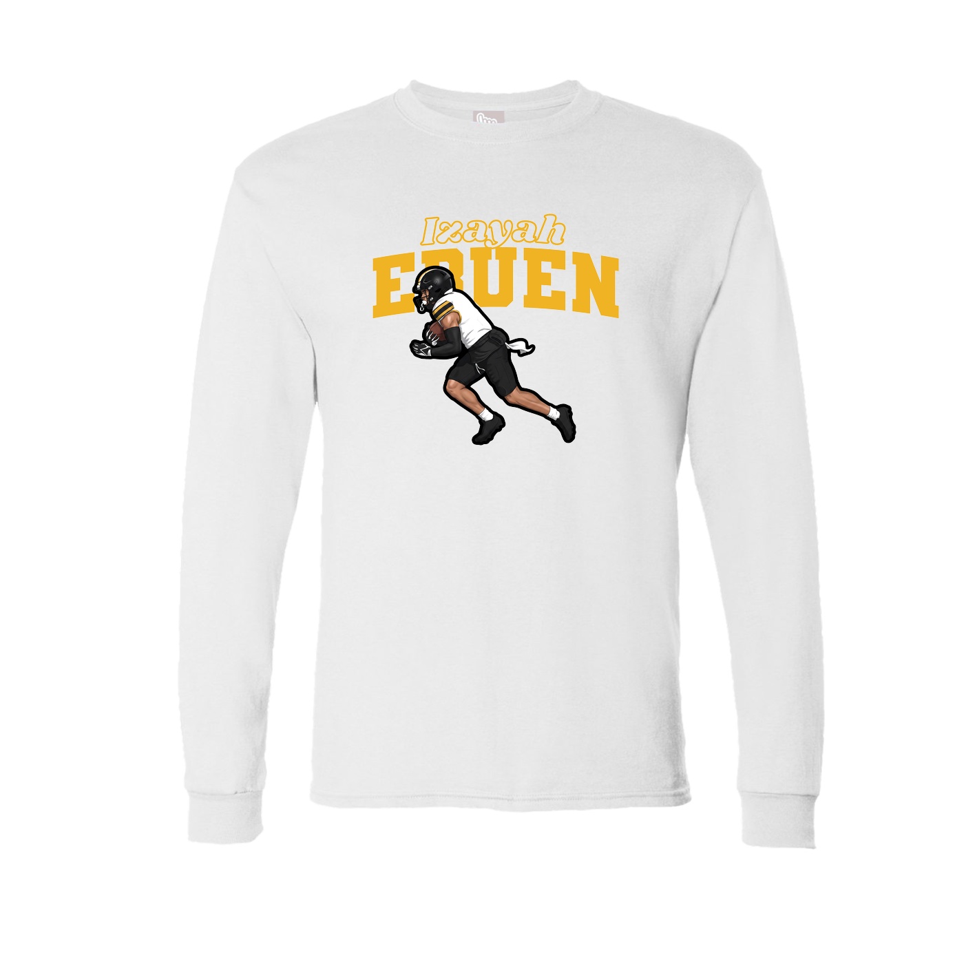Long Sleeve Tee — Name Arch in White