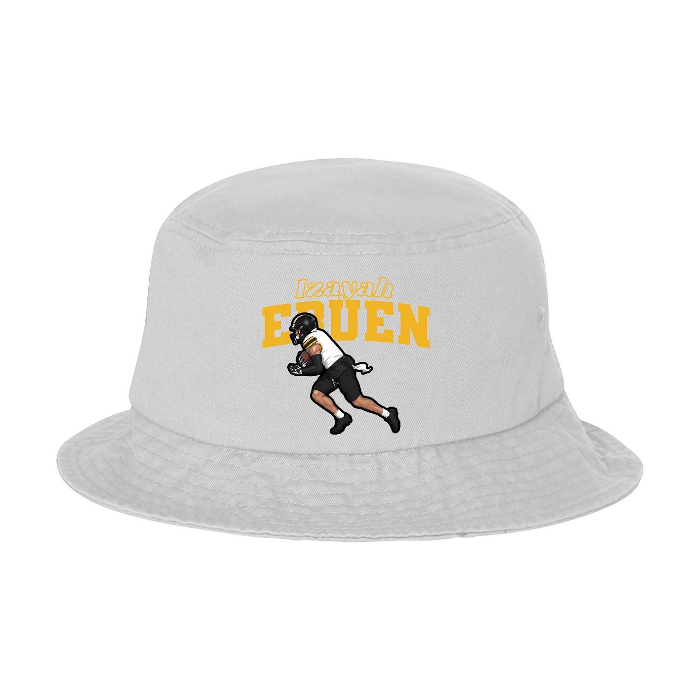 Bucket Cap — Name Arch in White