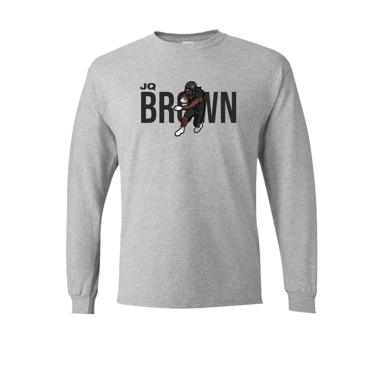 Long Sleeve Tee — Player Name in Grey