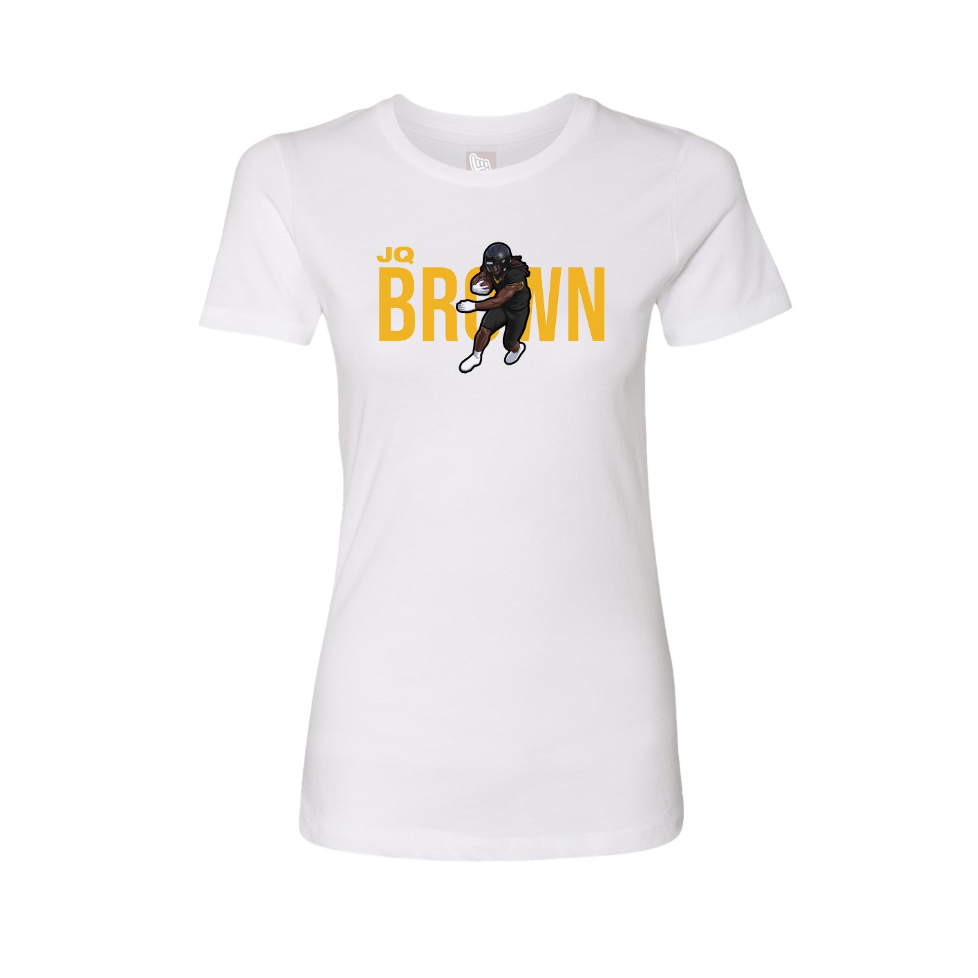Fitted Women's Tee — Player Name in White