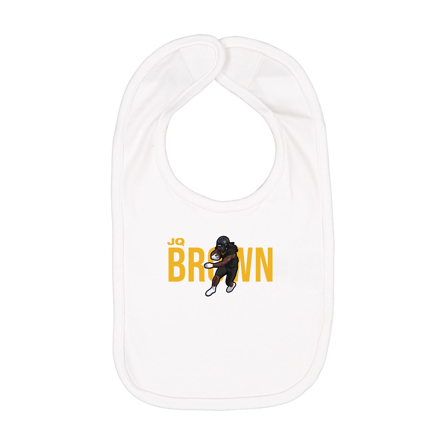 Infant Bib — Player Name in White