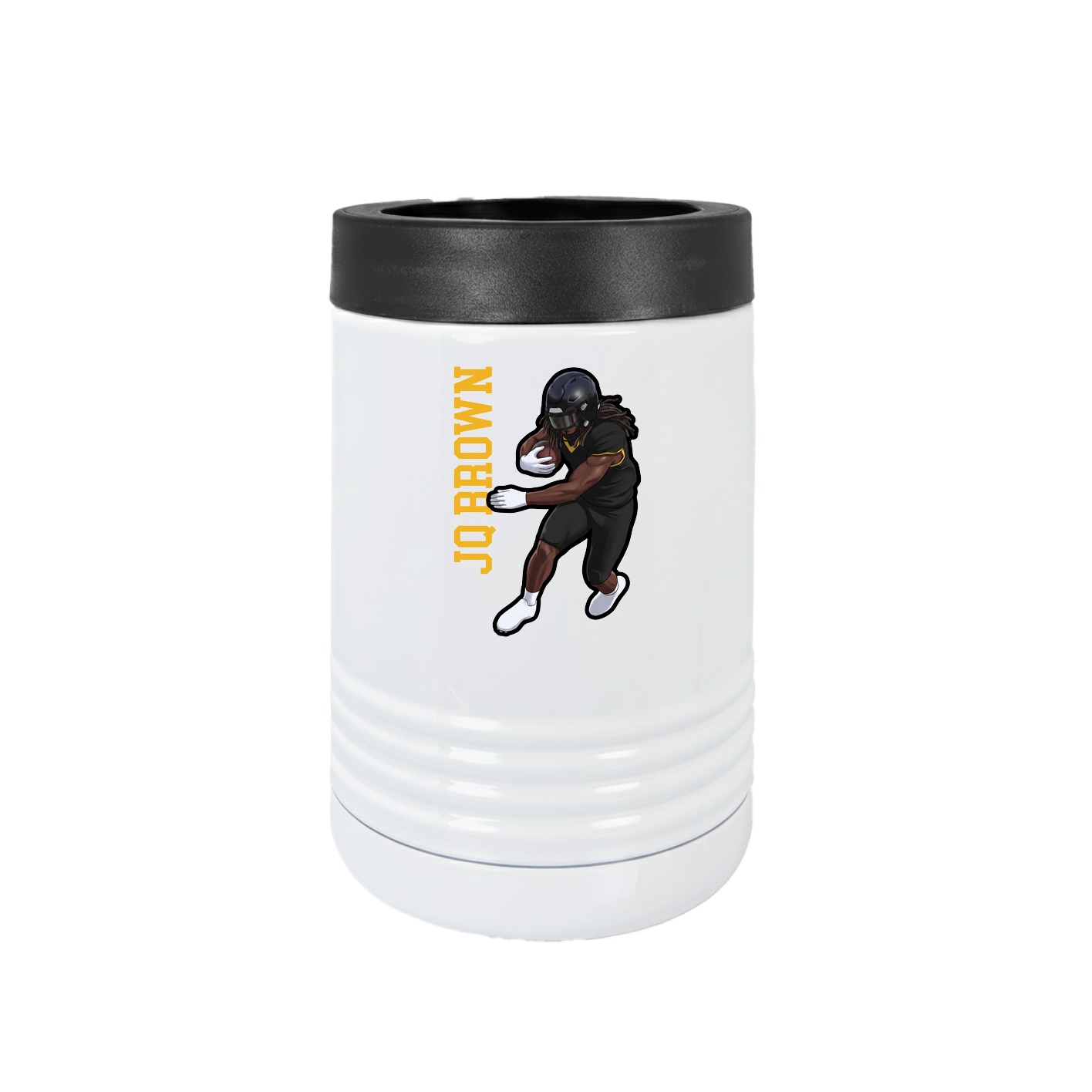 Beverage Holder — Name Vertical in White