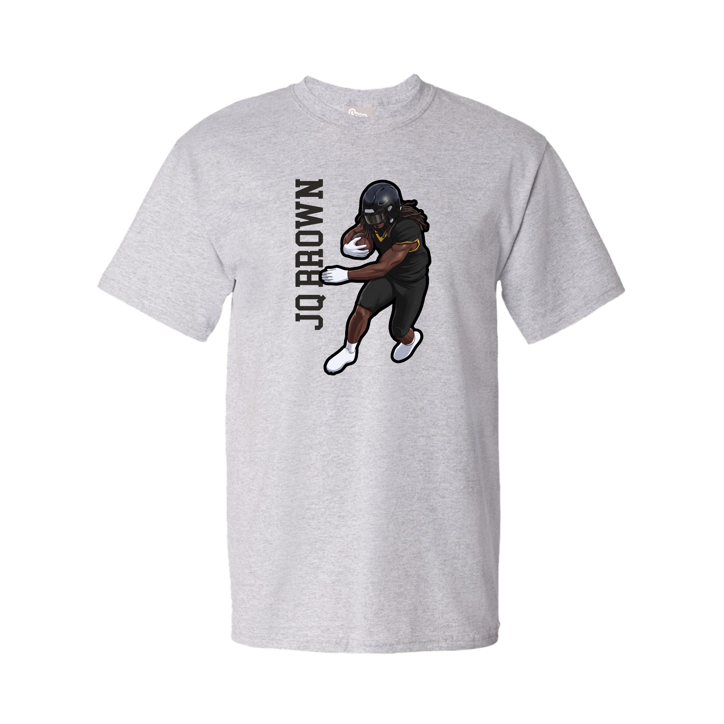 Tee — Name Vertical in Grey
