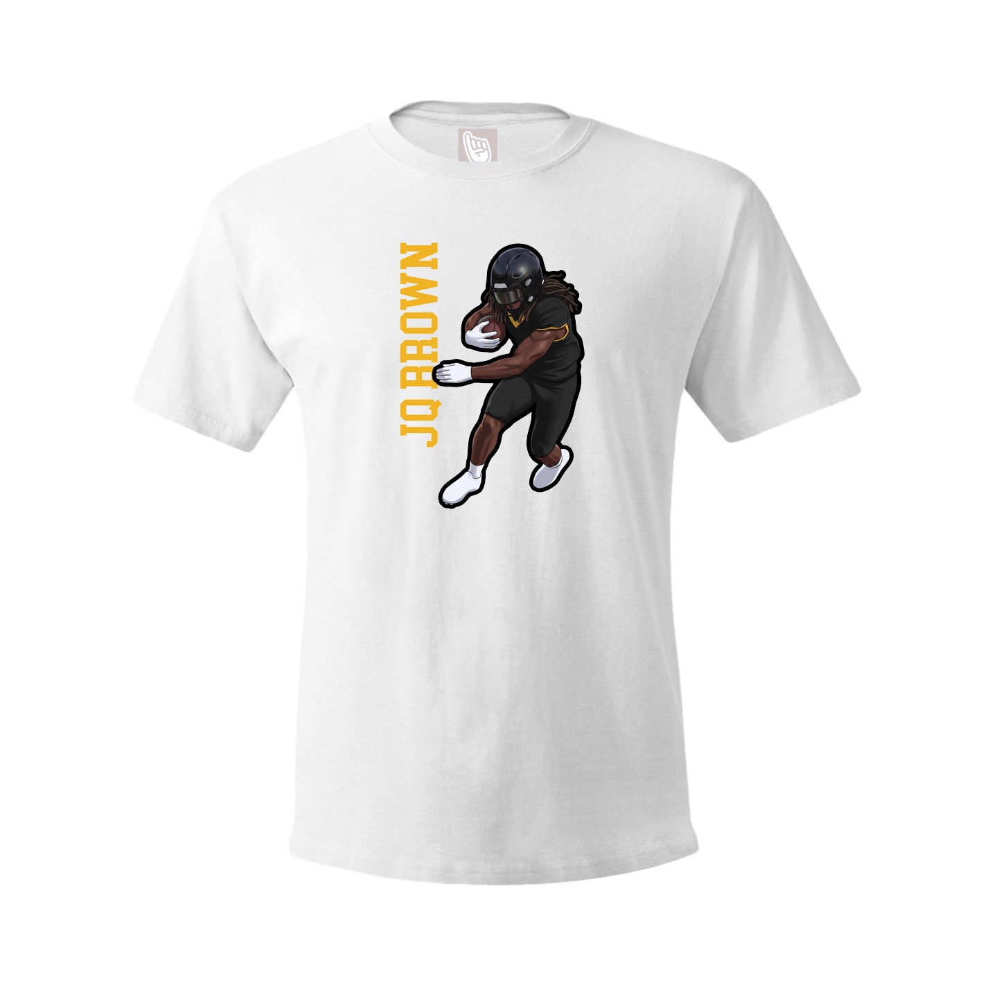 Youth Tee — Name Vertical in White