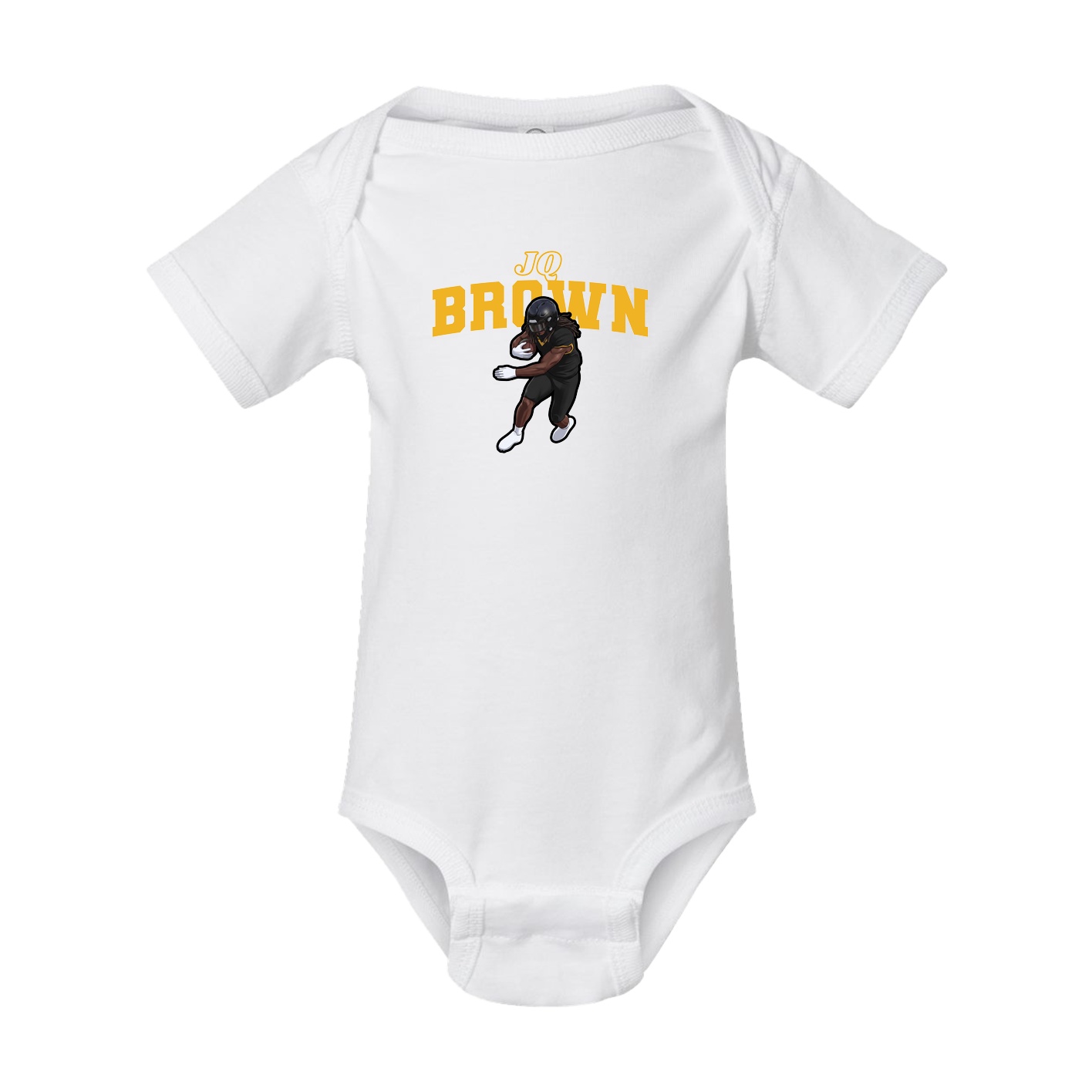 Baby Onesie — Name Arch in White