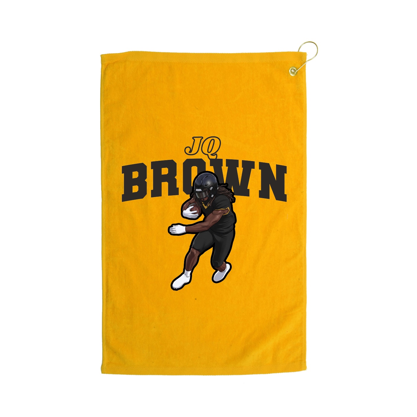Golf Towel — Name Arch in Gold