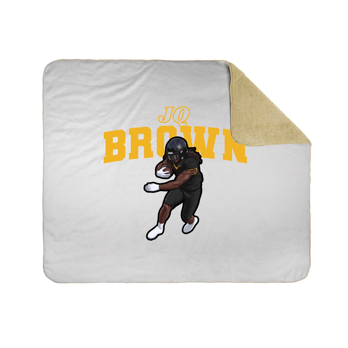 Throw Blanket — Name Arch in White