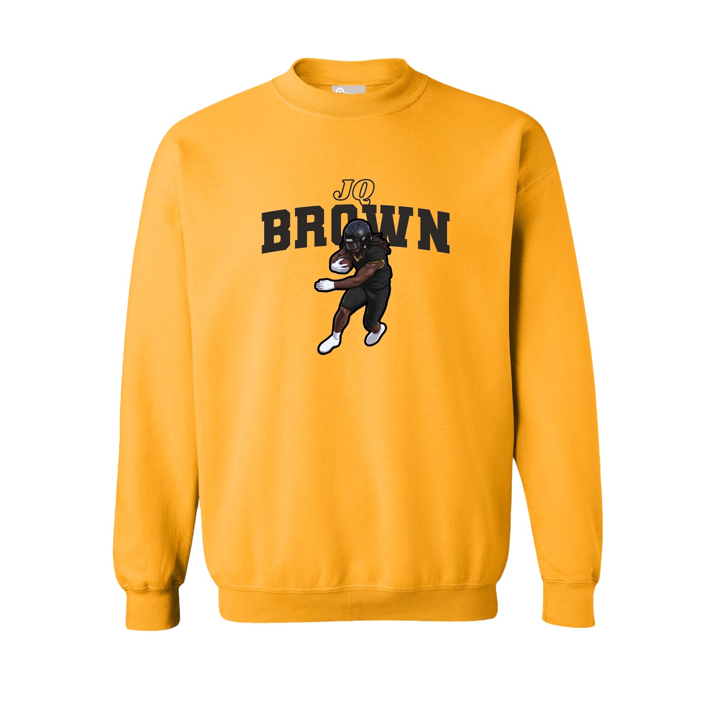 Fleece Crew — Name Arch in Gold