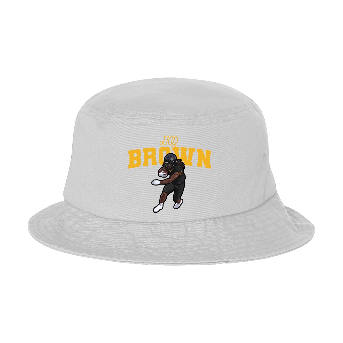 Bucket Cap — Name Arch in White