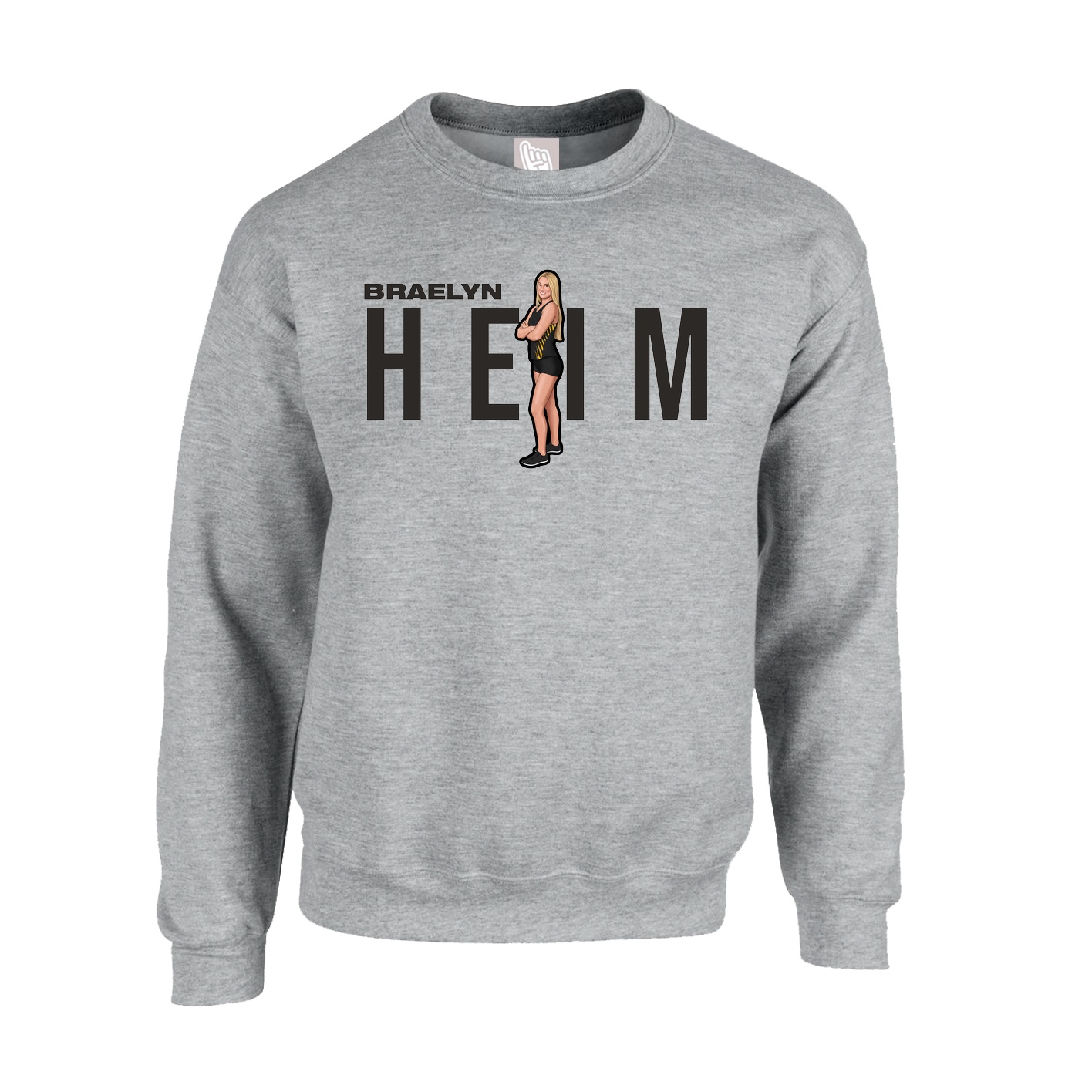 Fleece Crew — Player Name in Grey