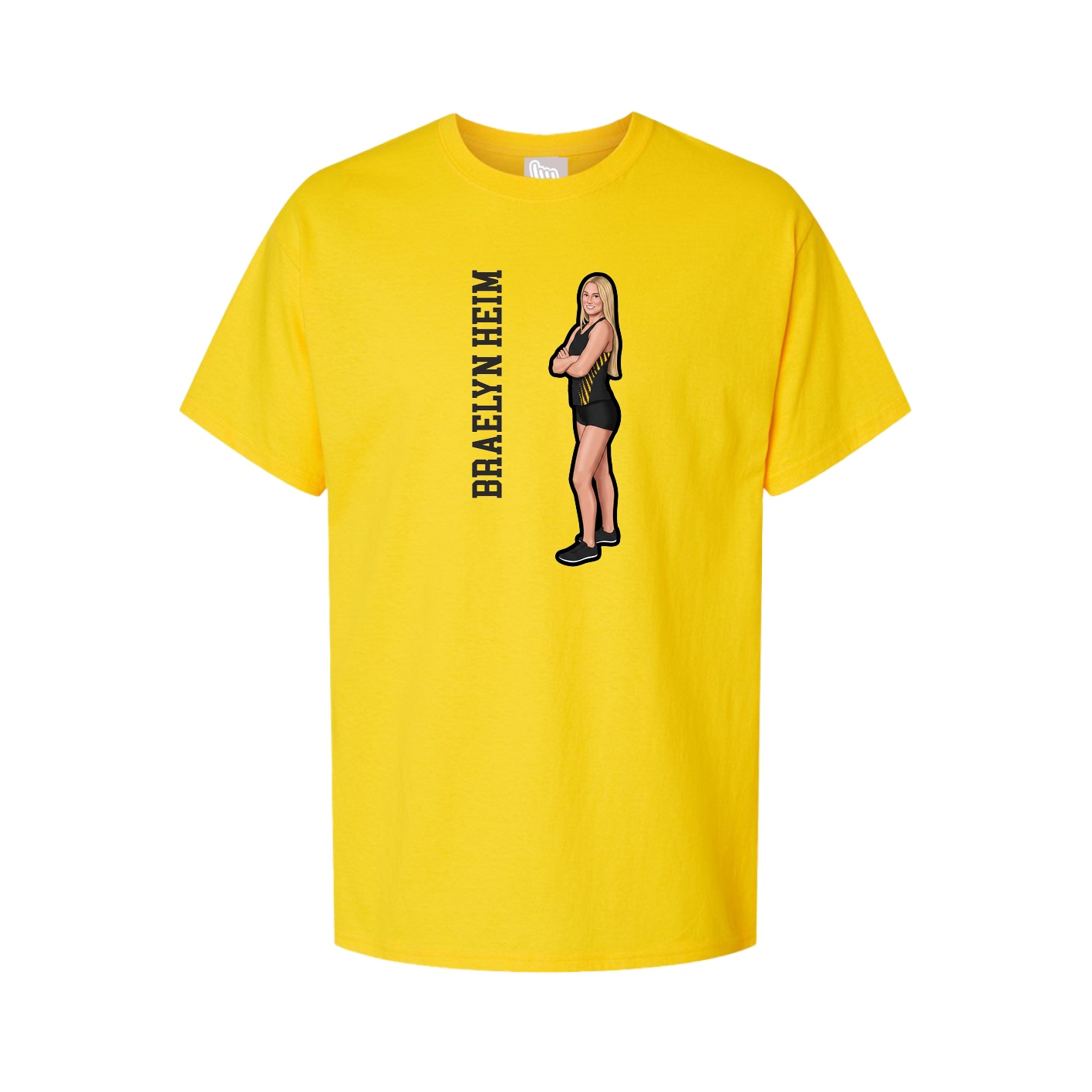 Tee — Name Vertical in Gold