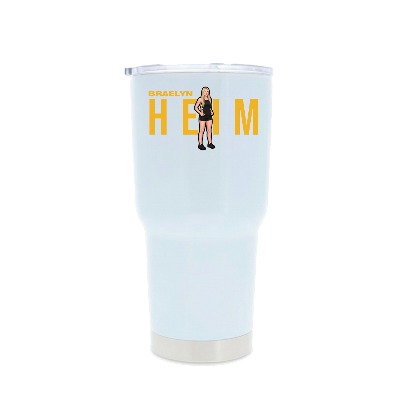 30oz Stainless Steel Tumbler — Player Name in White