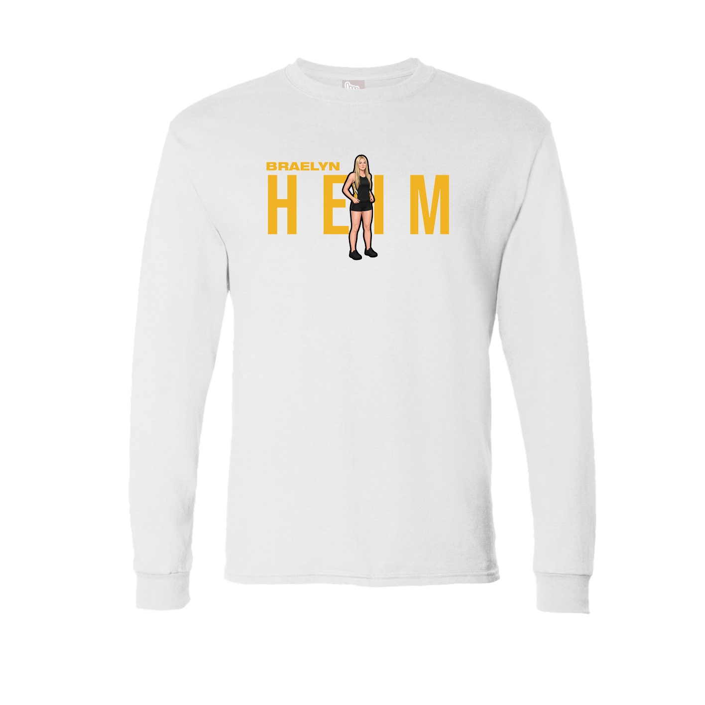 Long Sleeve Tee — Player Name in White