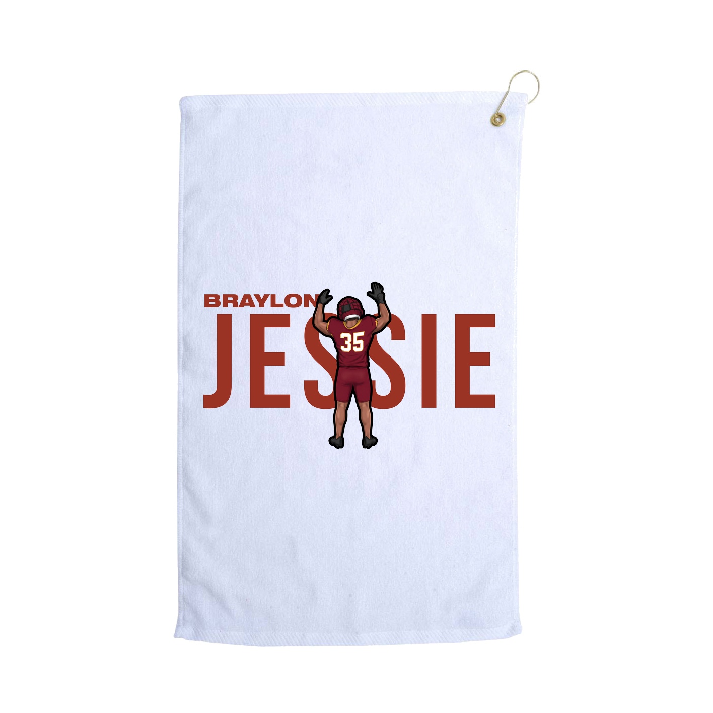 Golf Towel — Player Name in White