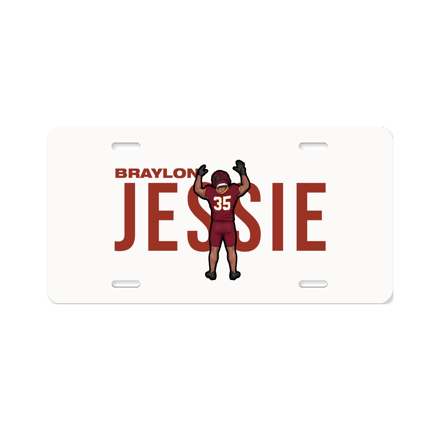 License Plate — Player Name in Classic
