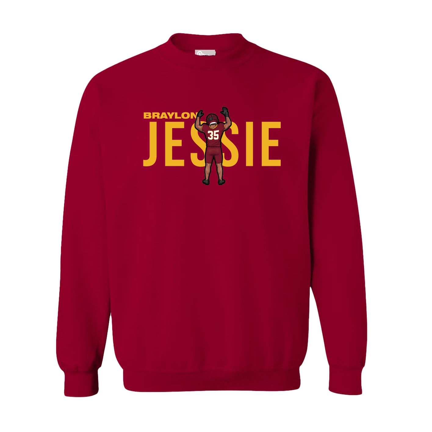 Fleece Crew — Player Name in Cardinal