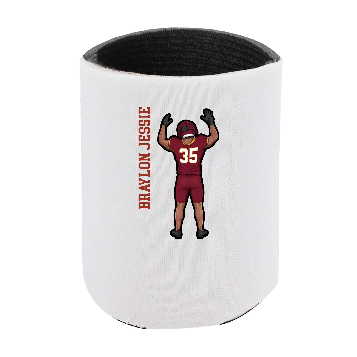 Can Holder — Name Vertical in White