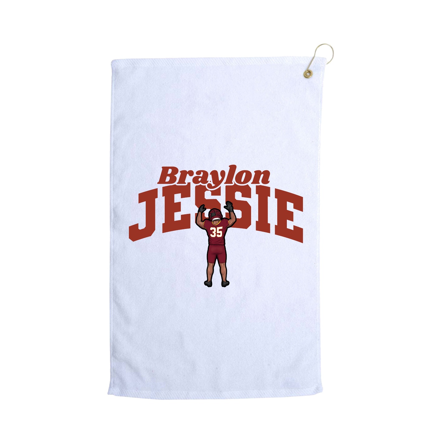 Golf Towel — Signature Arch in White