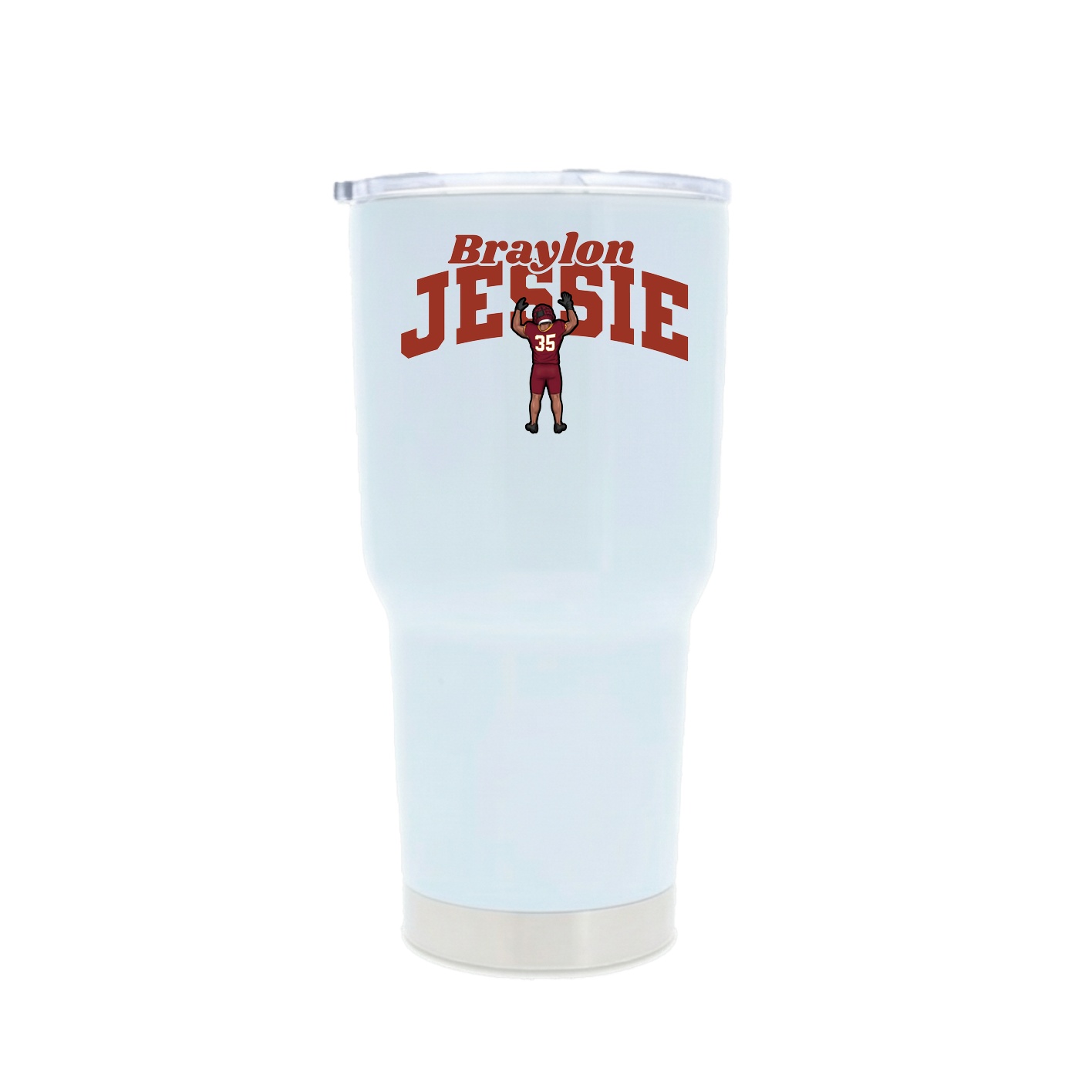 30oz Stainless Steel Tumbler — Signature Arch in White
