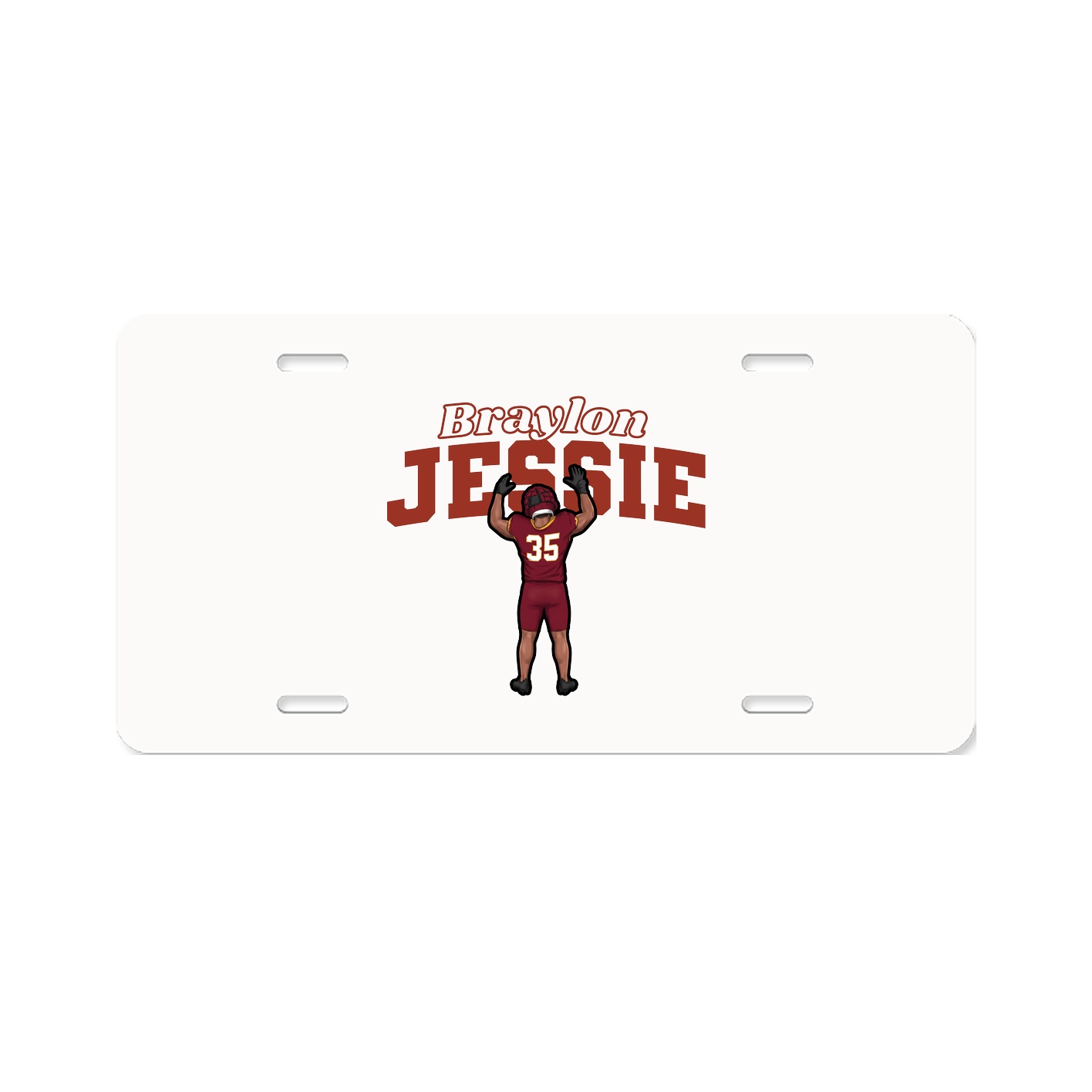 License Plate — Name Arch in Classic