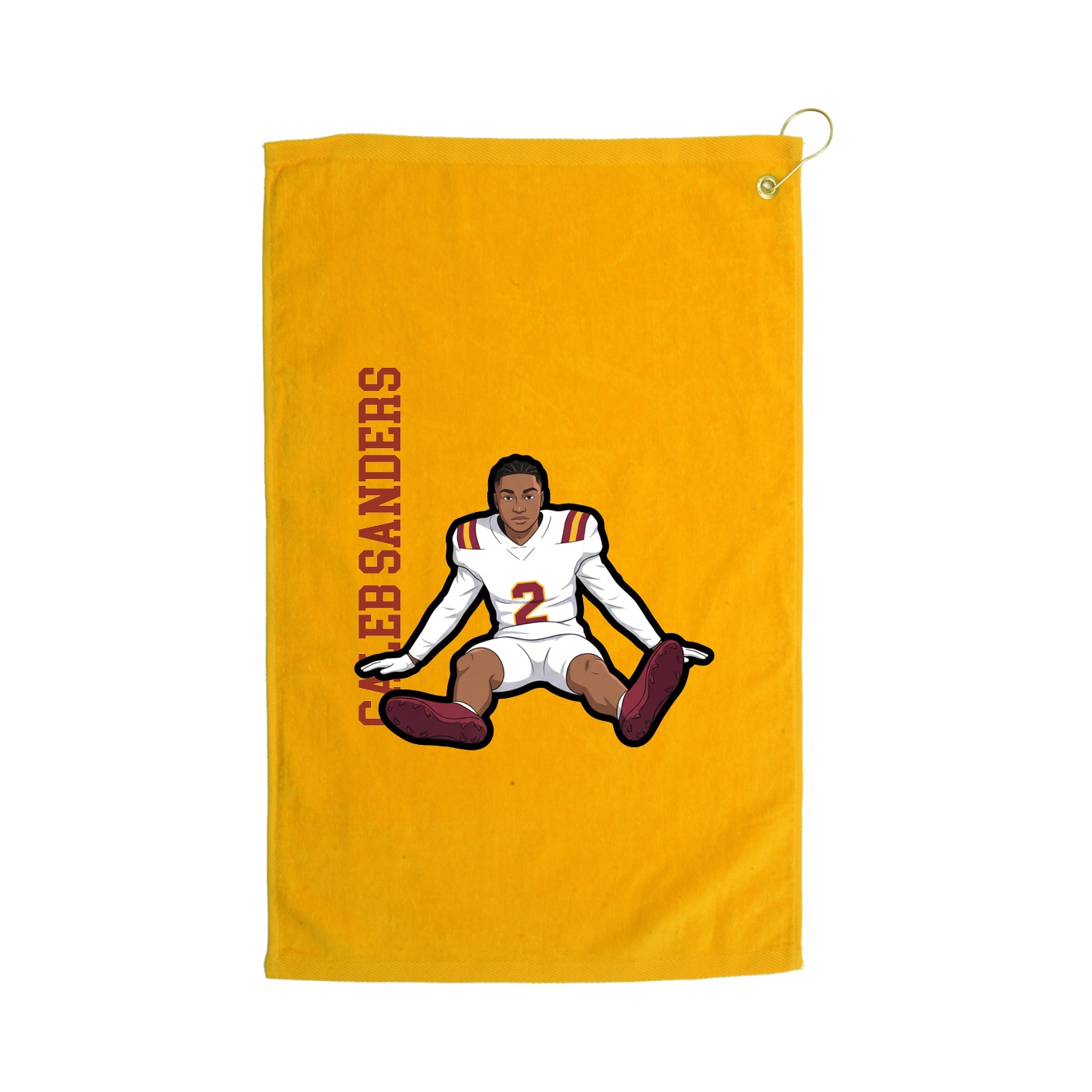 Golf Towel — Name Vertical in Gold