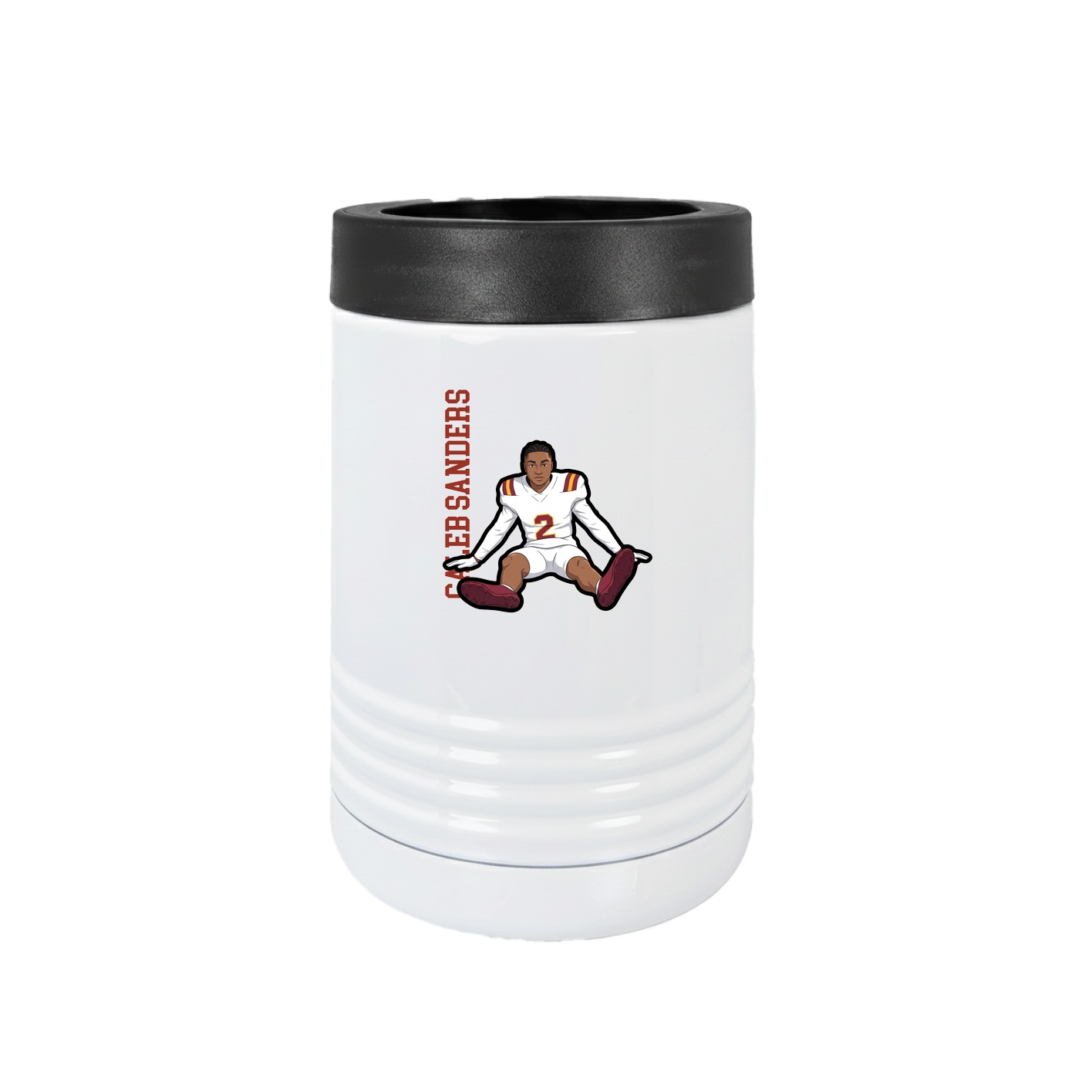 Beverage Holder — Name Vertical in White