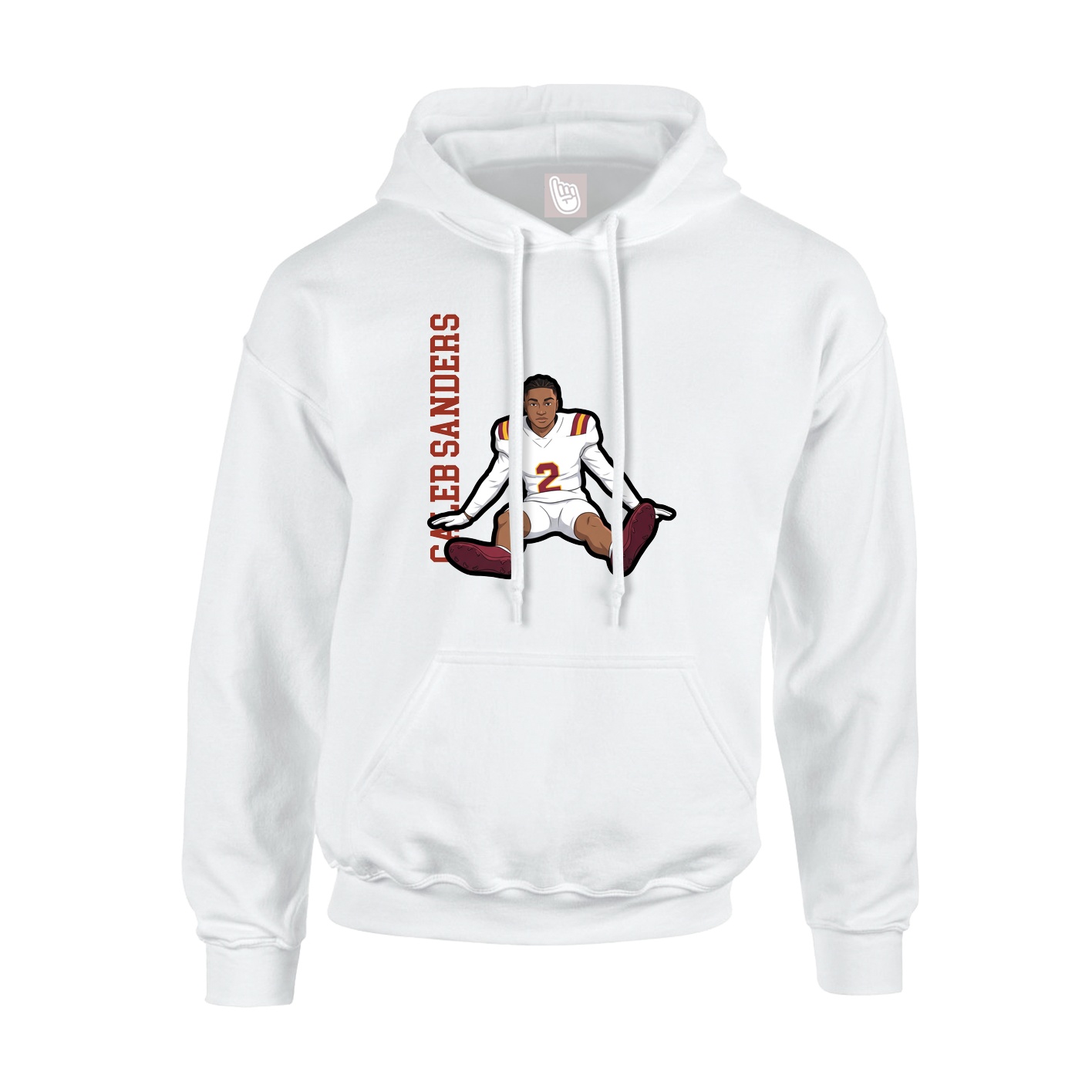 Hoodie — Name Vertical in White