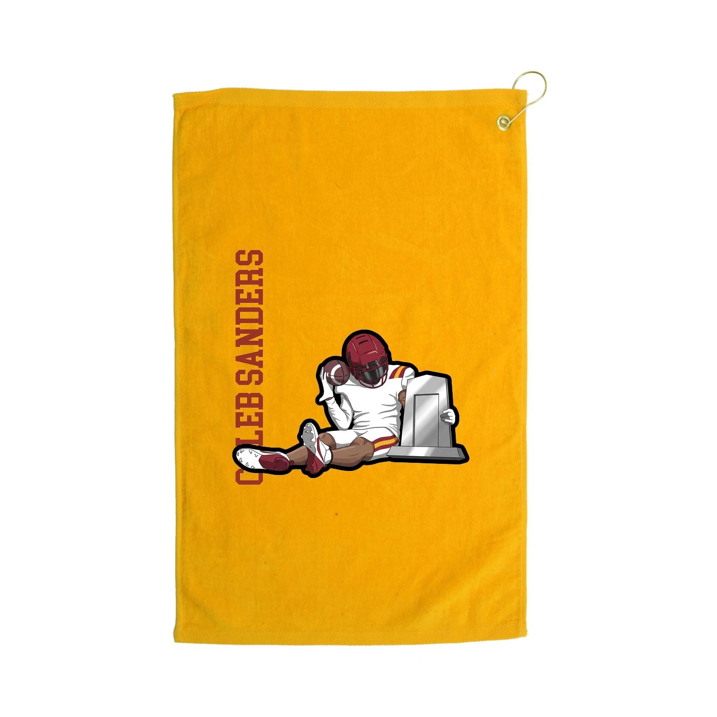 Golf Towel — Name Vertical in Gold