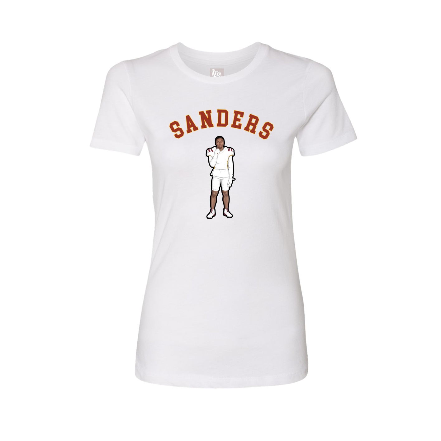 Fitted Women's Tee — Shirsey Arch in White