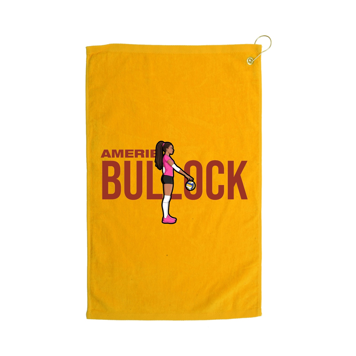 Golf Towel — Player Name in Gold