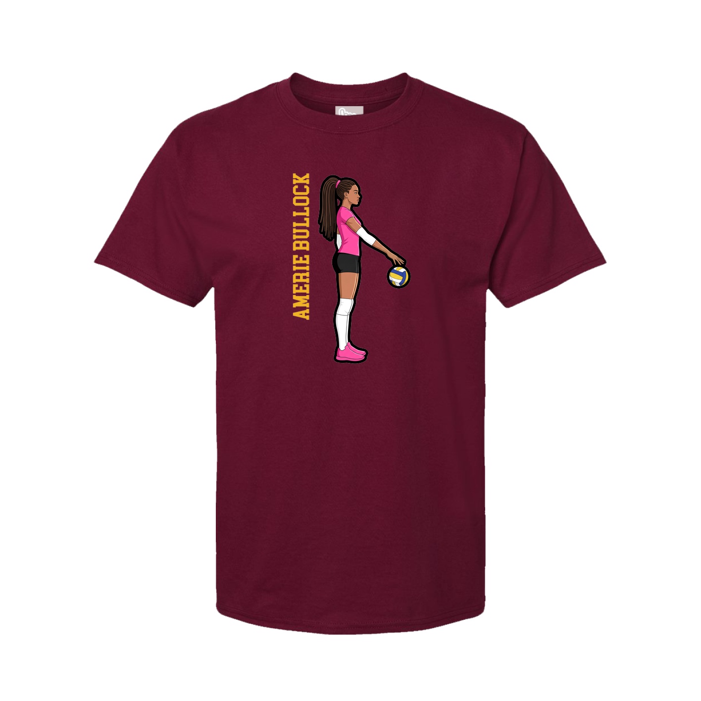 Tee — Name Vertical in Cardinal