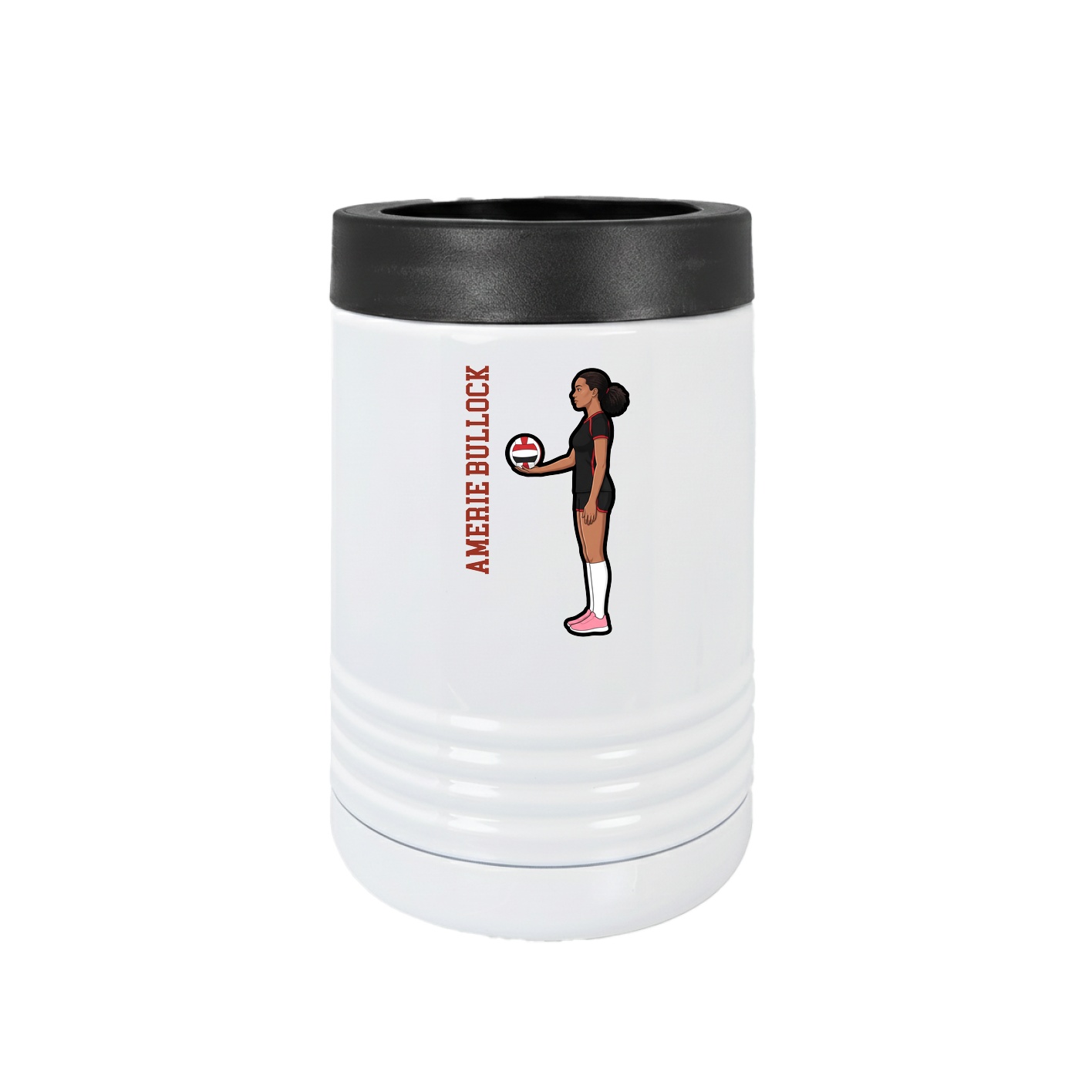 Beverage Holder — Name Vertical in White
