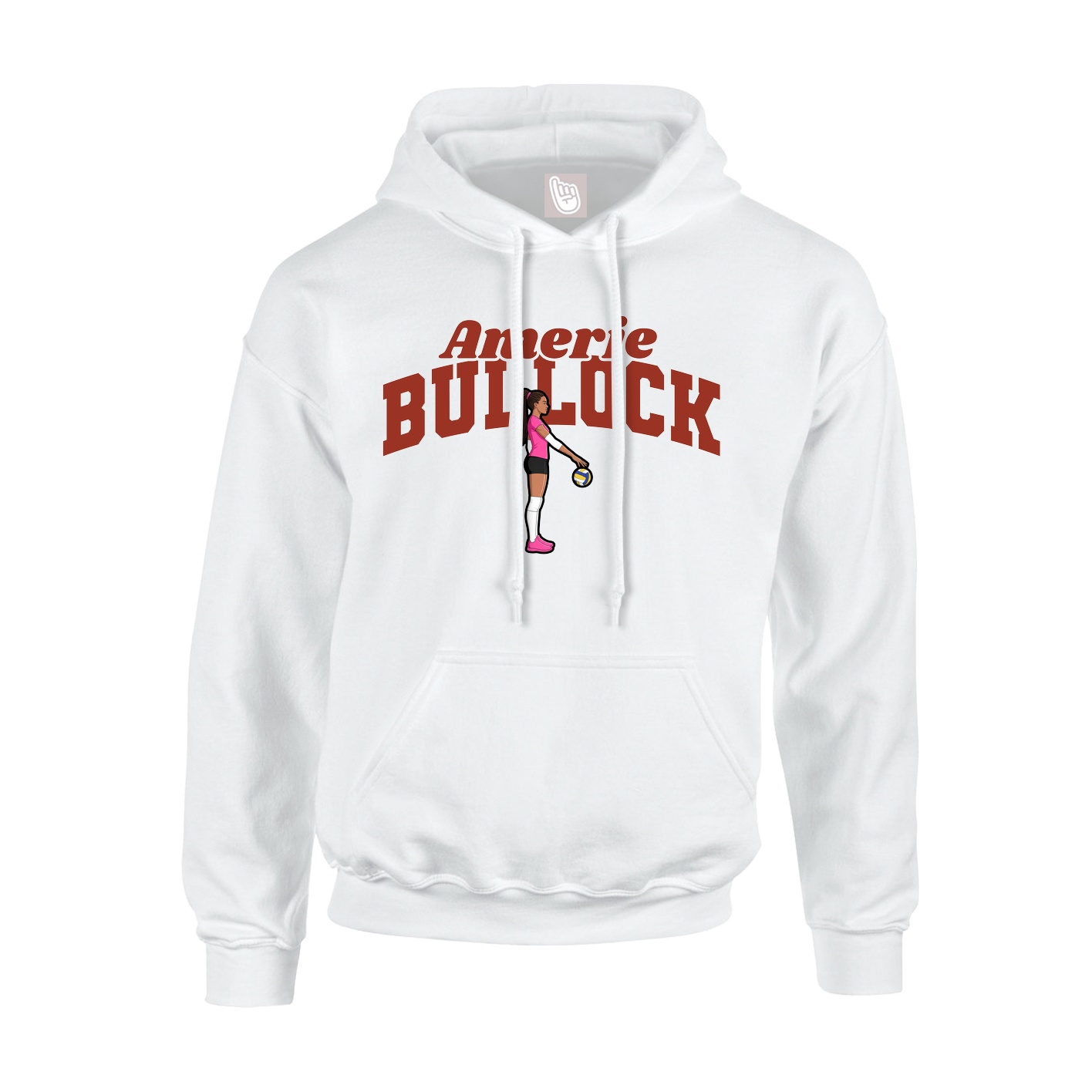 Youth Hoodie — Signature Arch in White