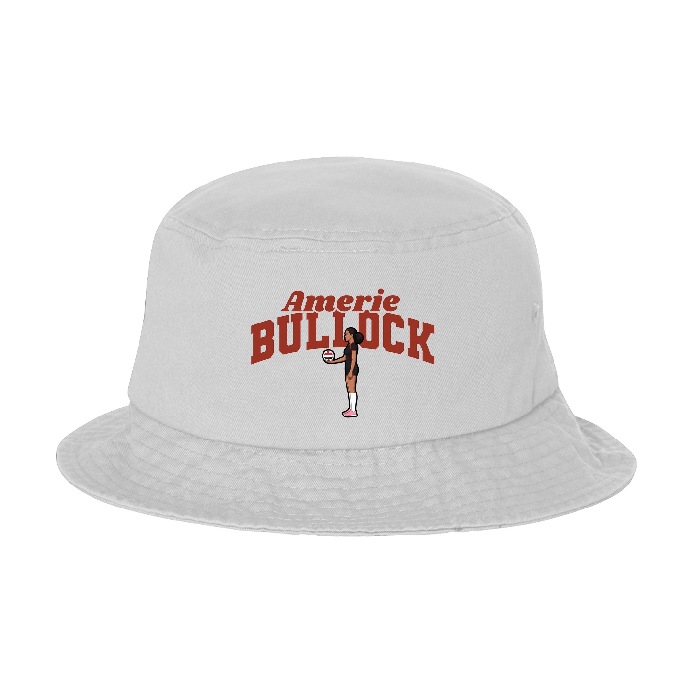 Bucket Cap — Signature Arch in White
