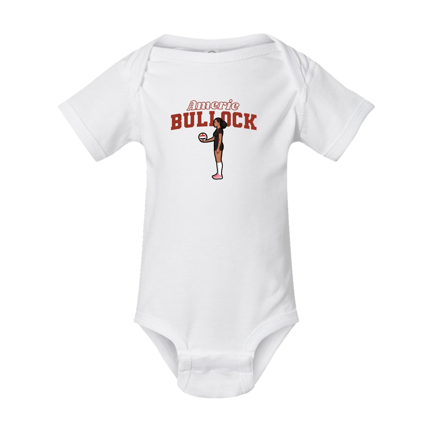 Baby Onesie — Name Arch in White