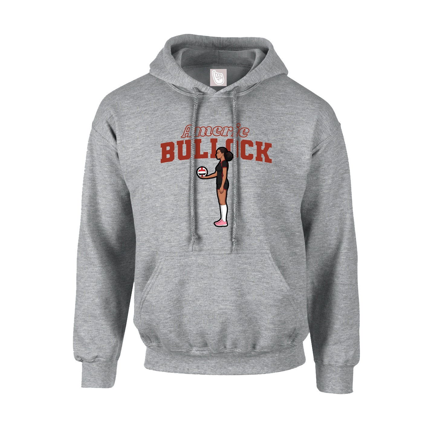 Youth Hoodie — Name Arch in Grey