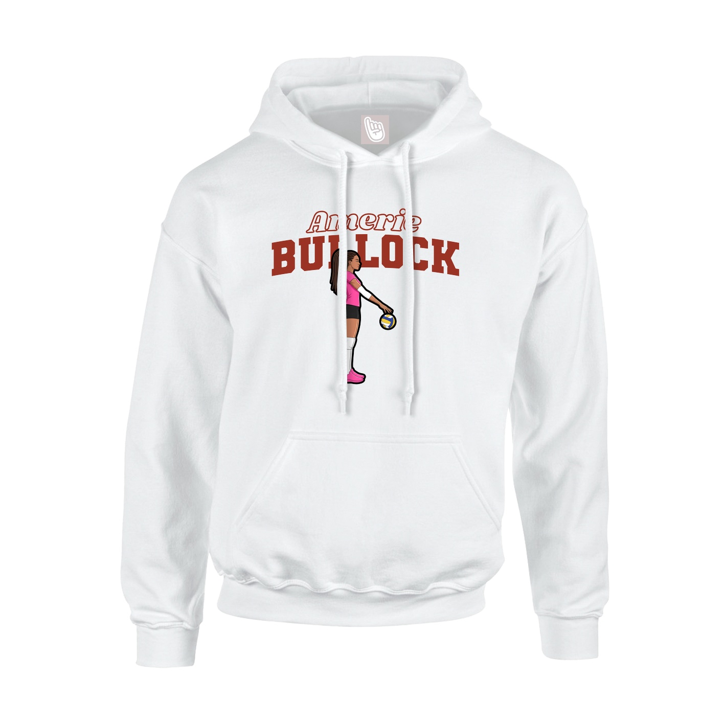 Hoodie — Name Arch in White