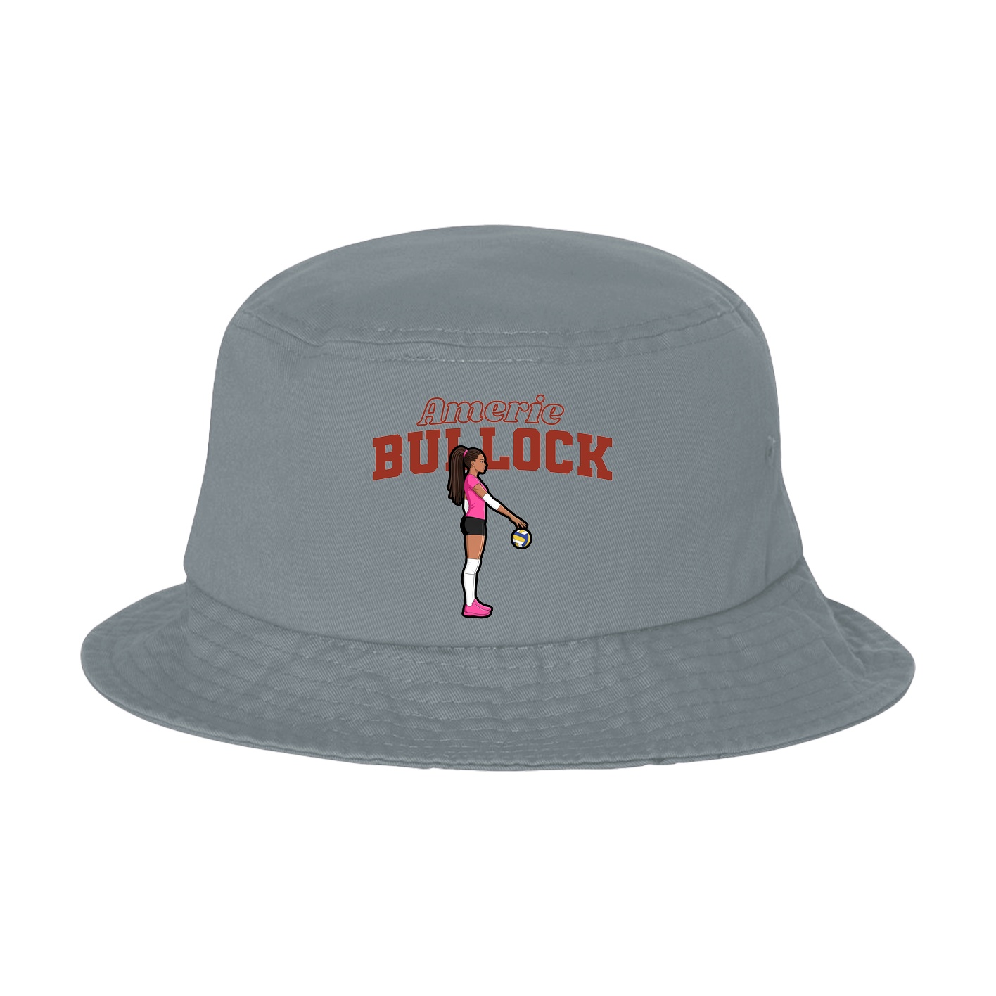Bucket Cap — Name Arch in Grey